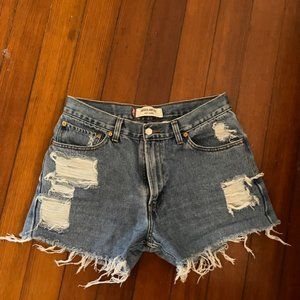 Levi's Distressed Blue Jean 505 Shorts